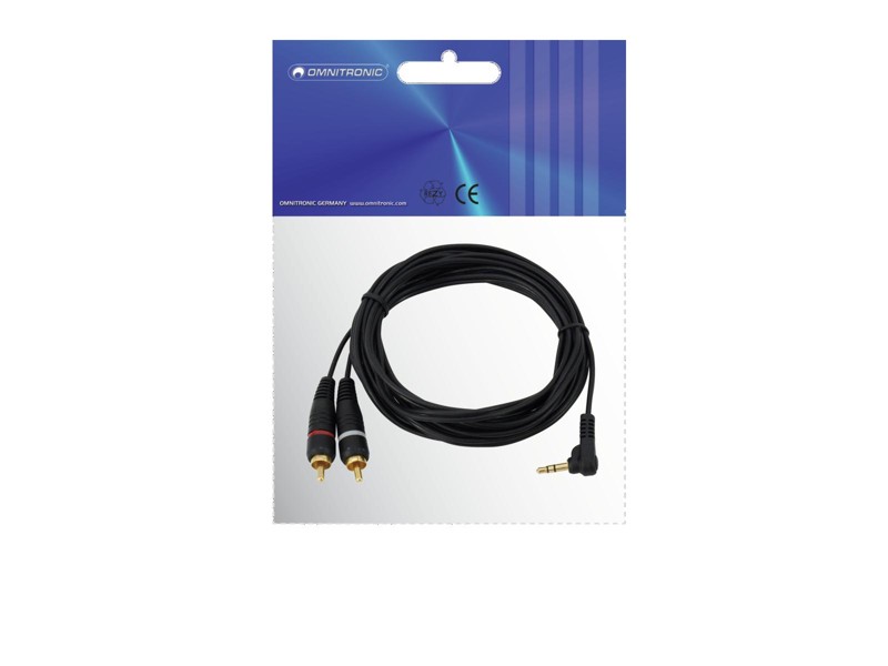 Kabel SKCW-30 Jack 3,5 stereo rohový - 2x RCA, 3 m - Obrázek 3