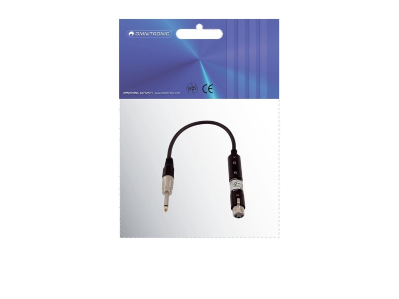 Omnitronic propojovací kabel XLR samice/Jack 6,3 mono, 30 cm - Obrázek 3