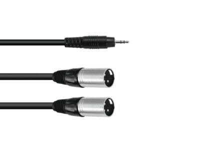 Kabel AC40-30 Jack 3,5 stereo - 2x XLR samec, 3 m