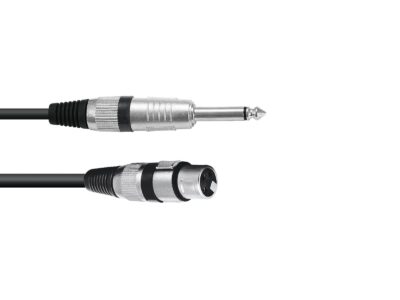 Kabel ACX-09 XLR samice - Jack 6,3 mono, 0,9 m