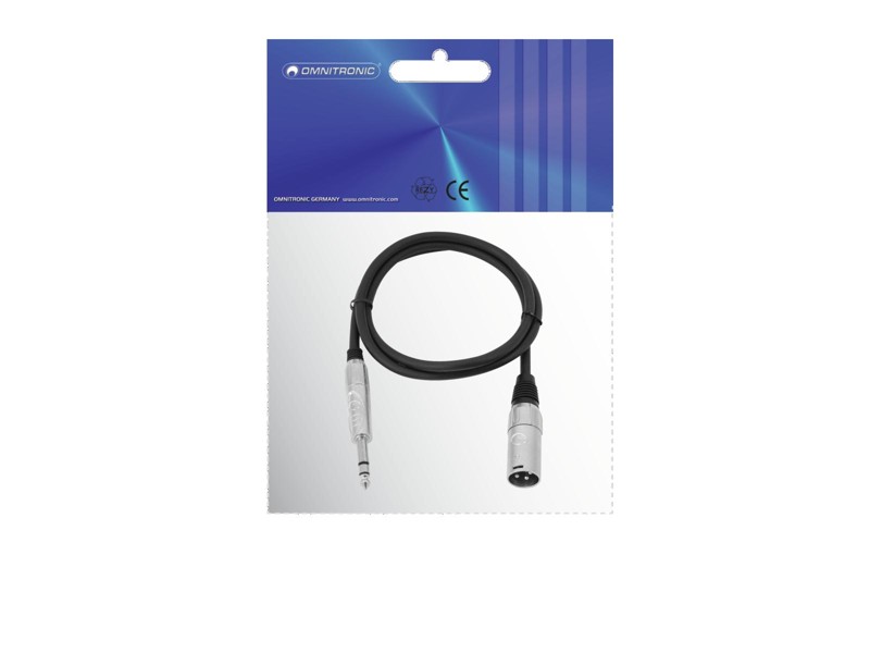 Kabel XK-09 XLR samec - Jack 6,3 stereo, 0,9 m - Obrázek 3