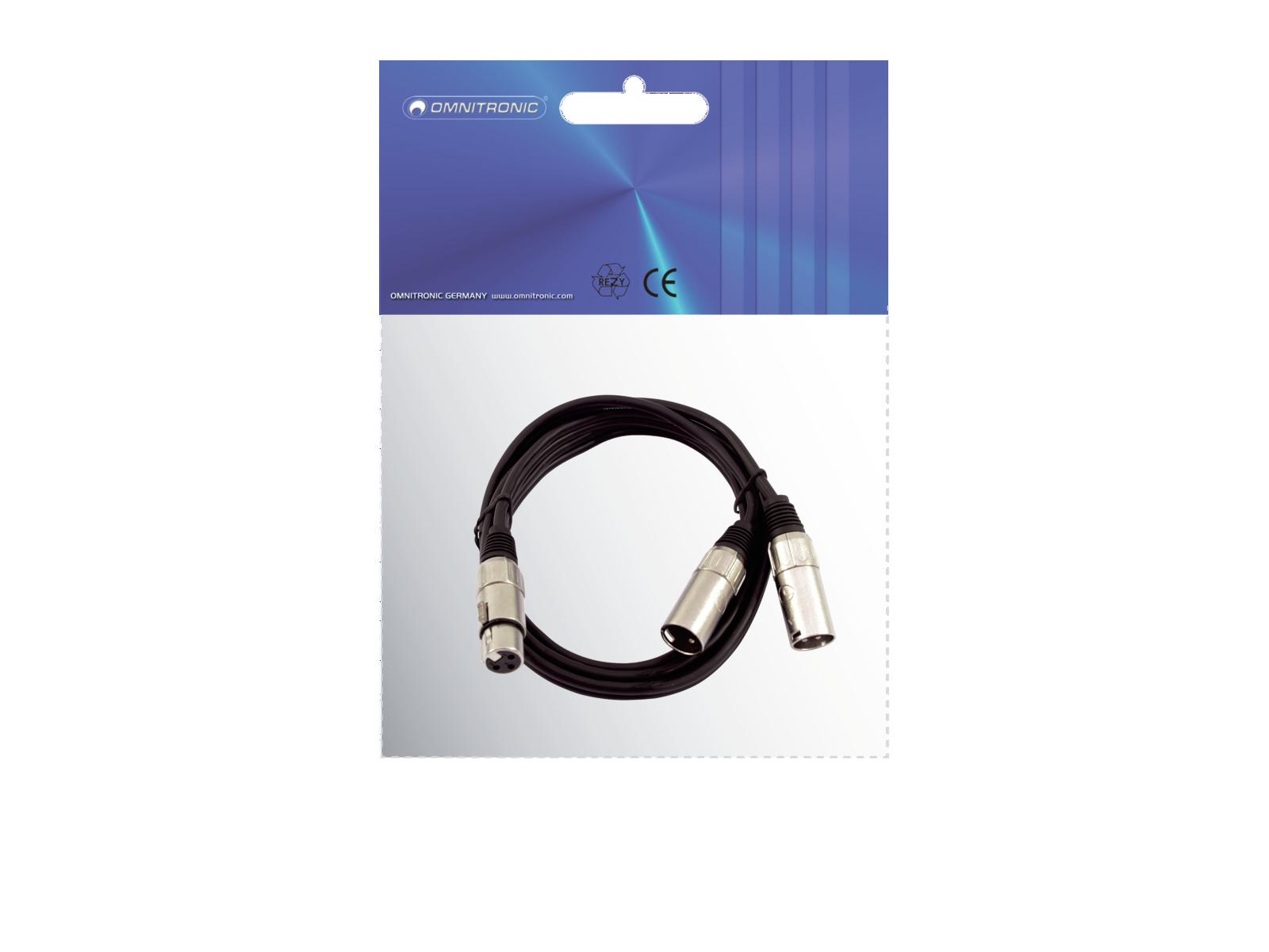 Kabel XFMM-30 XLR samice - 2x XLR samec, 3 m - Obrázek 3