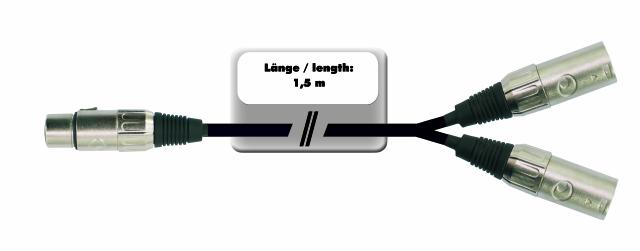 Kabel XFMM-30 XLR samice - 2x XLR samec, 3 m - Obrázek 5