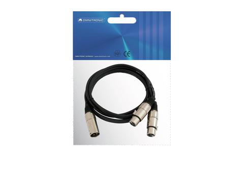 Kabel AC-18 XLR samec - 2x XLR samice, 0,5 m - Obrázek 3