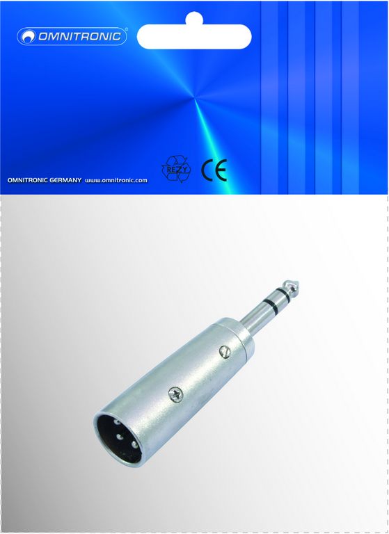 Redukce XLR zástrčka - Jack 6,35 mm zástrčka, stereo - Obrázek 5