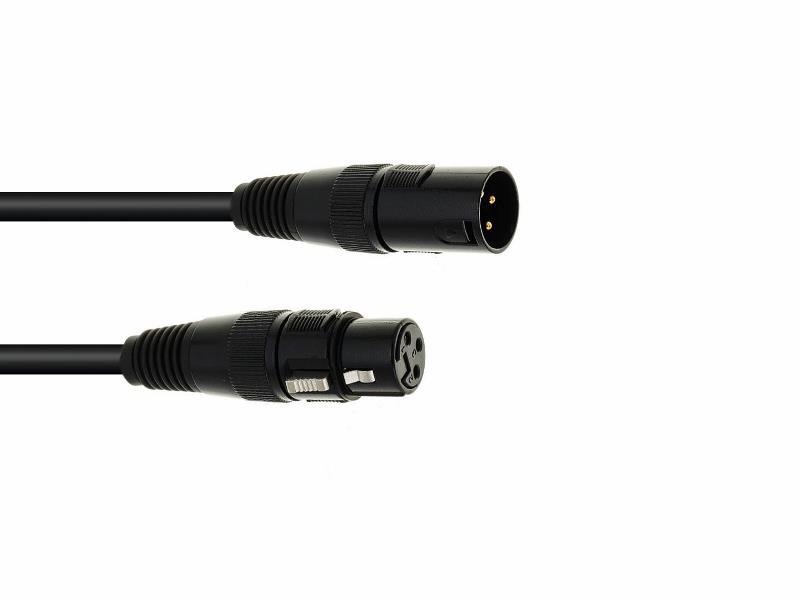 Eurolite DMX kabel XLR 3pin, 15m délka, černý