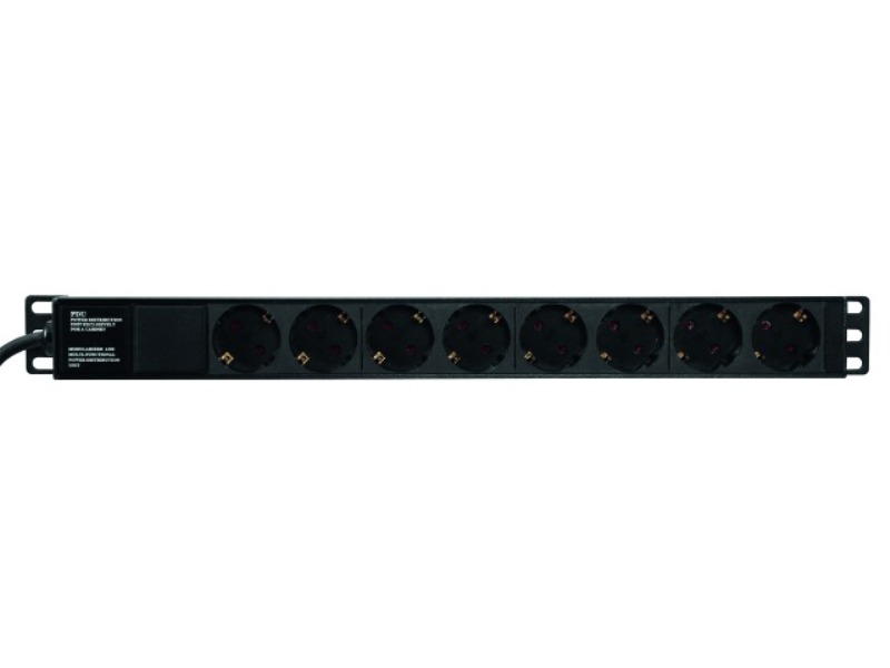 Prodlužovací kabel R-19-8 1U, černý - Obrázek 2