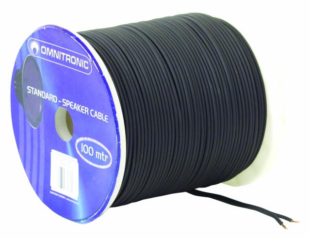 Omnitronic reproduktorový kabel, 2x1,5 mm, plochý, černý, 100 m cívka - Obrázek 3