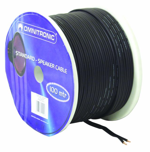 Omnitronic reproduktorový kabel, 2x2,5 mm, plochý, černý, 100 m cívka - Obrázek 3