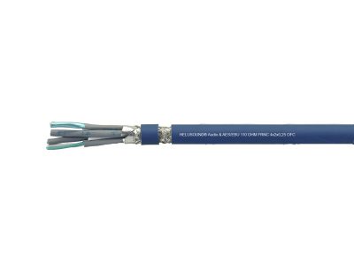 Helukabel audio kabel AES/EBU, 4x2x0,25 mm, modrý, 100 m role