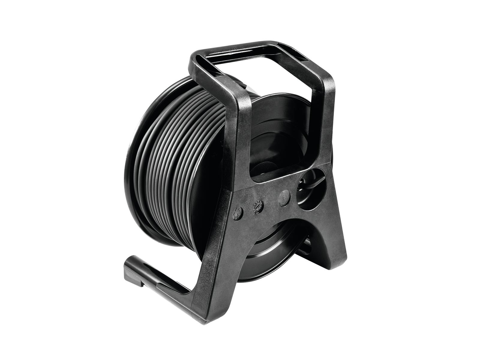 PSSO DMX kabel 50m na navíjecím bubnu, XLR Neutrik, 2x 0,22, černý - Obrázek 2