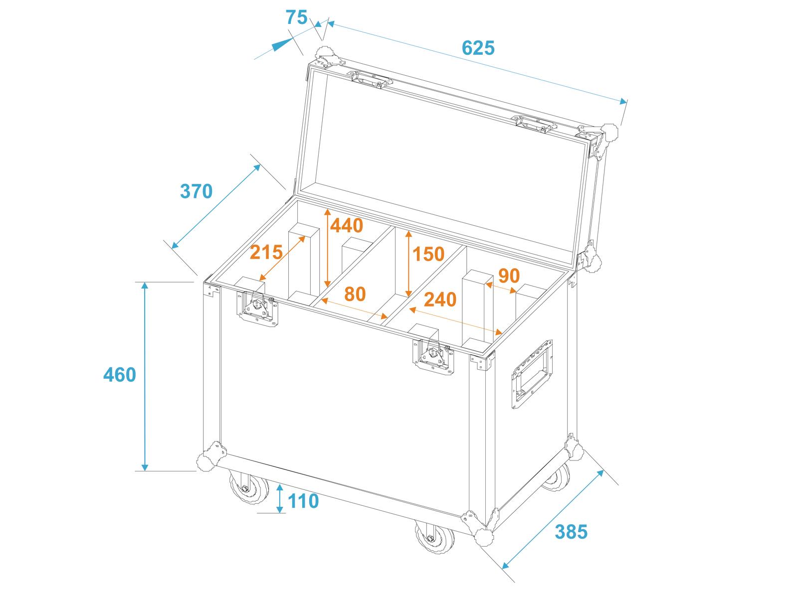 Transportní case pro 2x Eurolite TMH-X12 - Obrázek 6