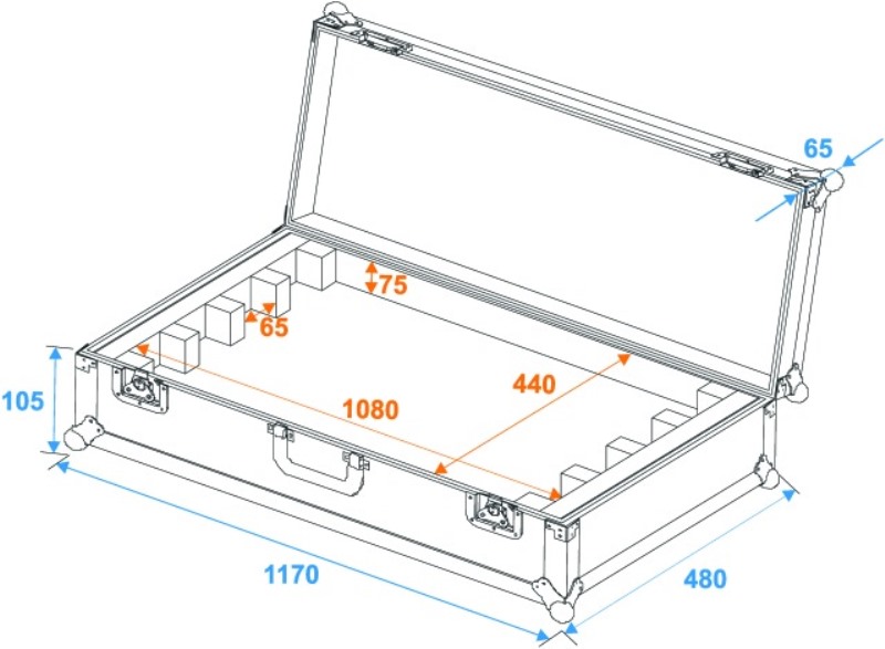 Transportní case EC-B252 pro 4x LED Bar-252 RGB - Obrázek 6