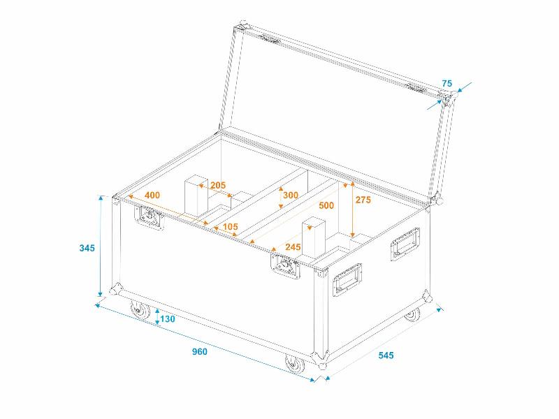 Roadinger Flightcase 2x THA-250F - Obrázek 5