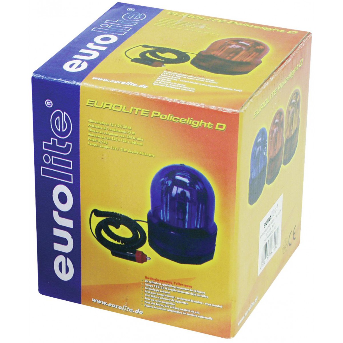 Eurolite COL-1221, policejní maják Colombo, 12V/21W, modrý - Obrázek 3