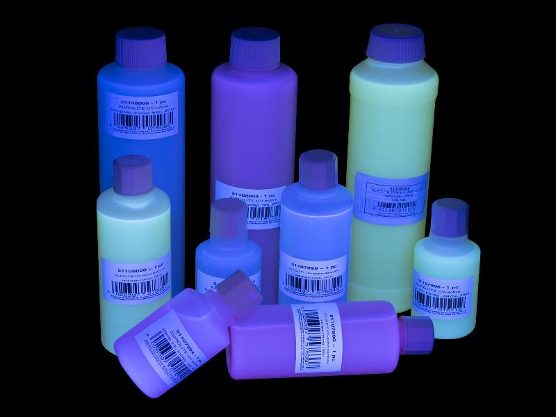 Eurolite UV aktivní razítkovací barva, transparentní červená, 100ml - Obrázek 2