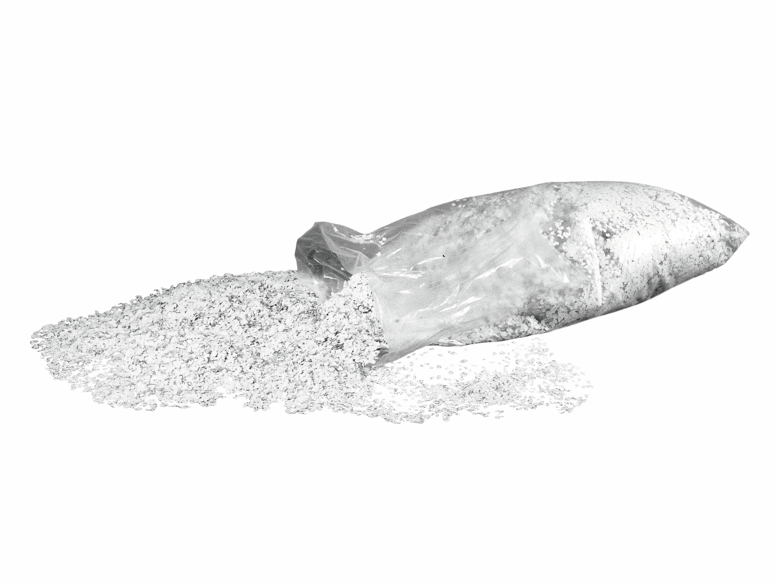 Konfety, UV aktivní bílé, 7 mm, 10 kg