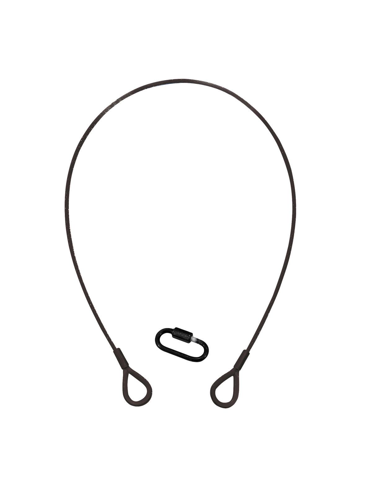 Lanko jistící 3 mm x 600 mm, až do 5 kg, černé, krabina typ B