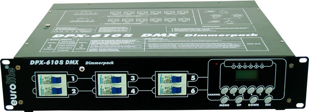 Eurolite DPX-610 S DMX, 6x 10A, CEE 7/4 - Obrázek 6