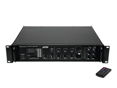 Omnitronic MPVZ-350.6P, 100V 6-zónový mixážní zesilovač, 350W, MP3