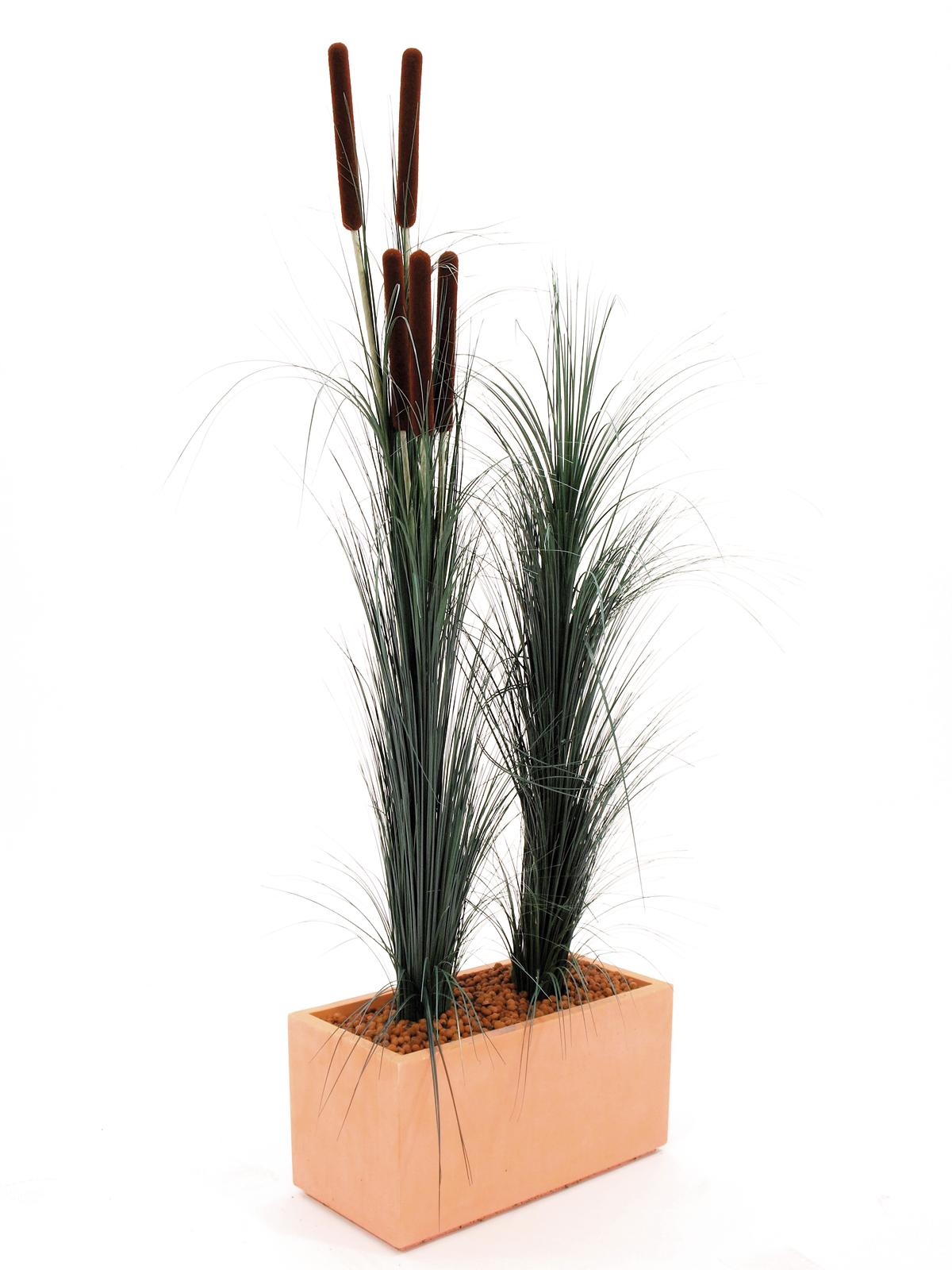 Europalms rákos, tmavě zelený, umělý, 127 cm - Obrázek 3