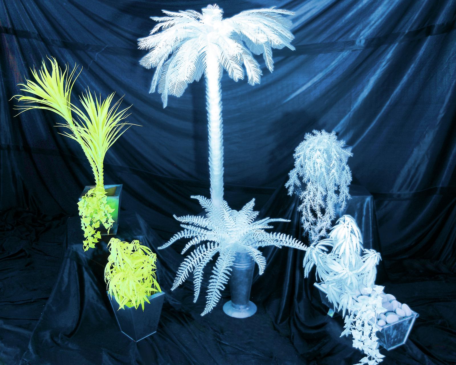 Bílé dekorační kapradí, 60 cm - Obrázek 4