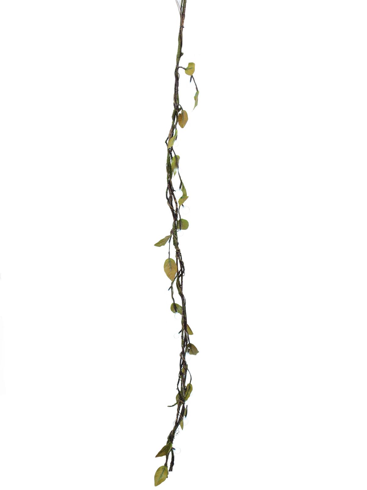 Vřesový motouz, s bílými LED diodami, 180 cm