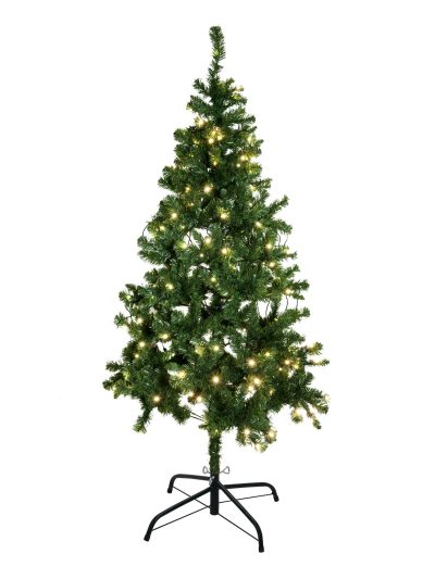 Umělý vánoční stromek s LED bílými žárovkami, 210 cm - DOPRODEJ