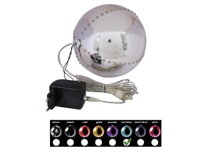 Sněhové LED koule, 15 cm, ledová modrá, 1 ks