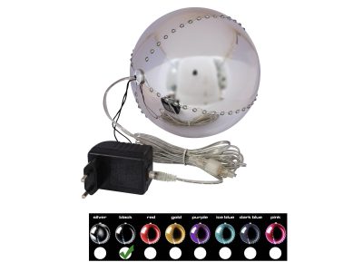 Sněhové LED koule, 15 cm, černá, 1 ks