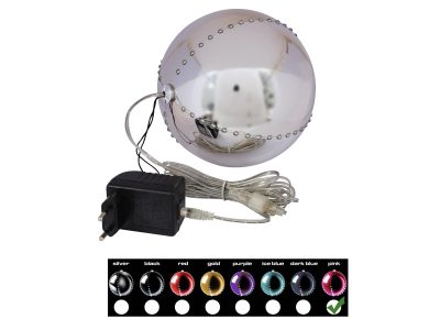 Sněhové LED koule, 15 cm, růžová, 1 ks
