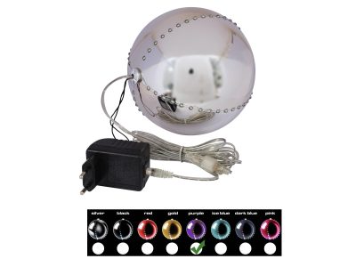 Sněhové LED koule, 15 cm, fialová, 1 ks
