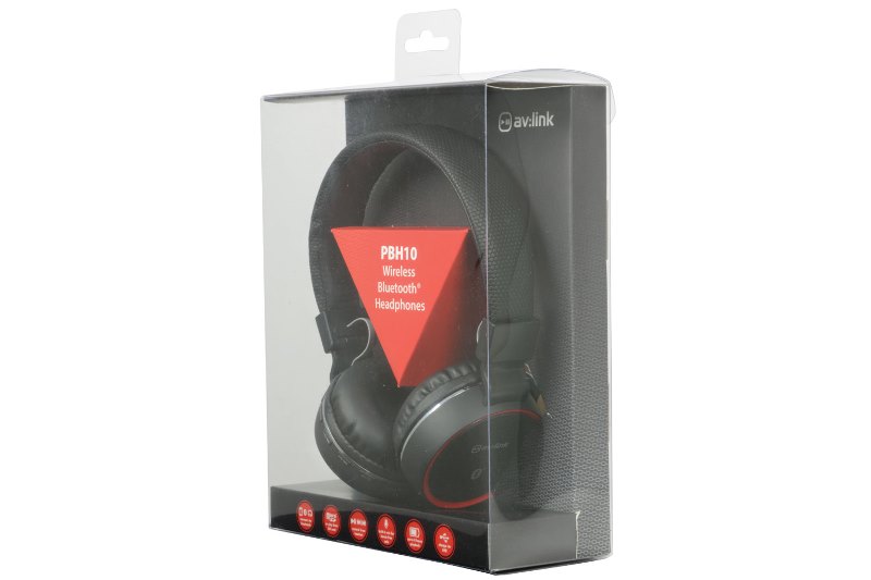 AV:link PBH-10 bezdrátová Bluetooth SD sluchátka, černá - Obrázek 6