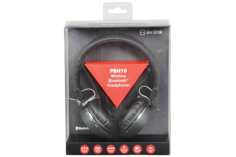 AV:link PBH-10 bezdrátová Bluetooth SD sluchátka, černá - Obrázek 7
