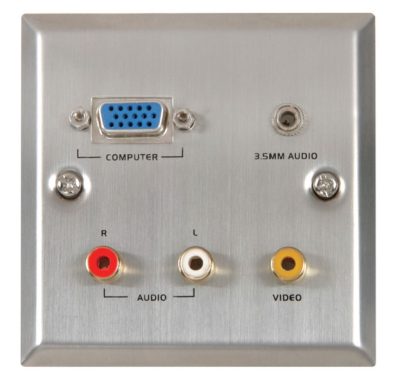 AV:link VGA/Audio/Video zásuvka, ocelová