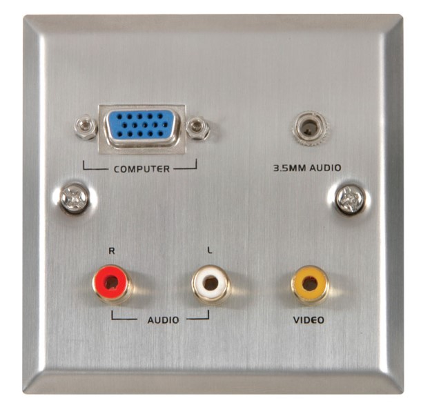 AV:link VGA/Audio/Video zásuvka, ocelová