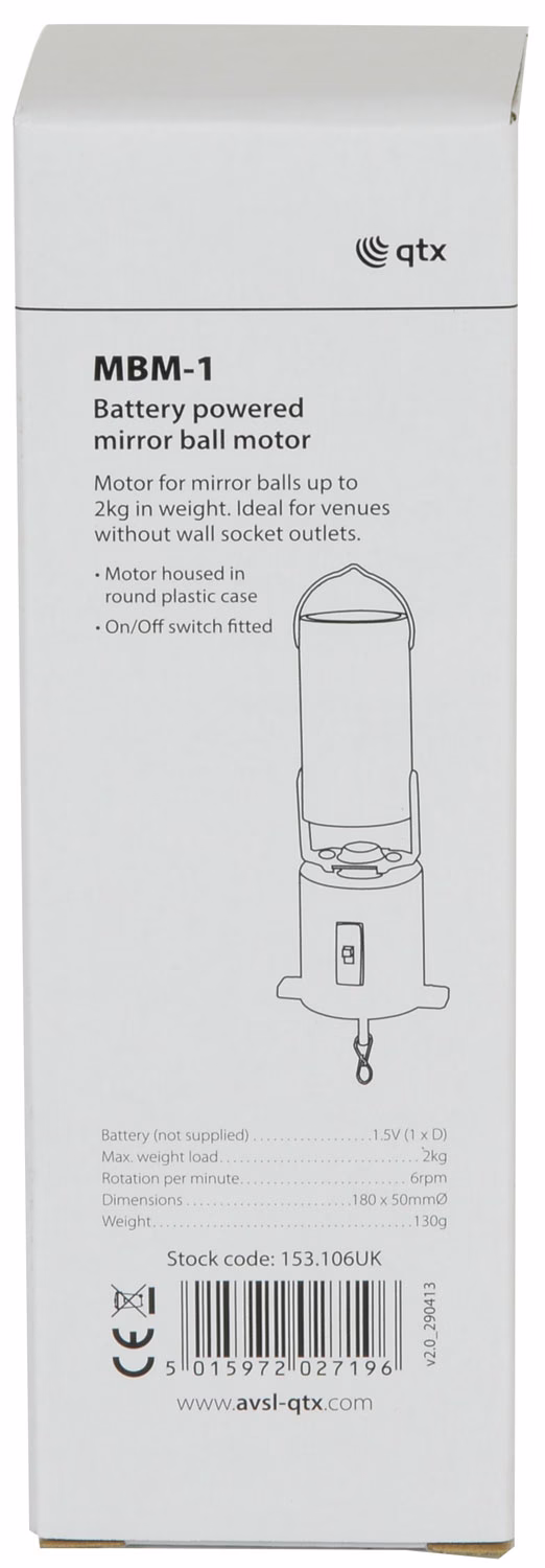 QTX MBM-1 Motor pro zrcadlové koule, 6 ot./min - Obrázek 7