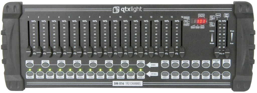 QTX Kontrolér DM-X16, 192 kanálů