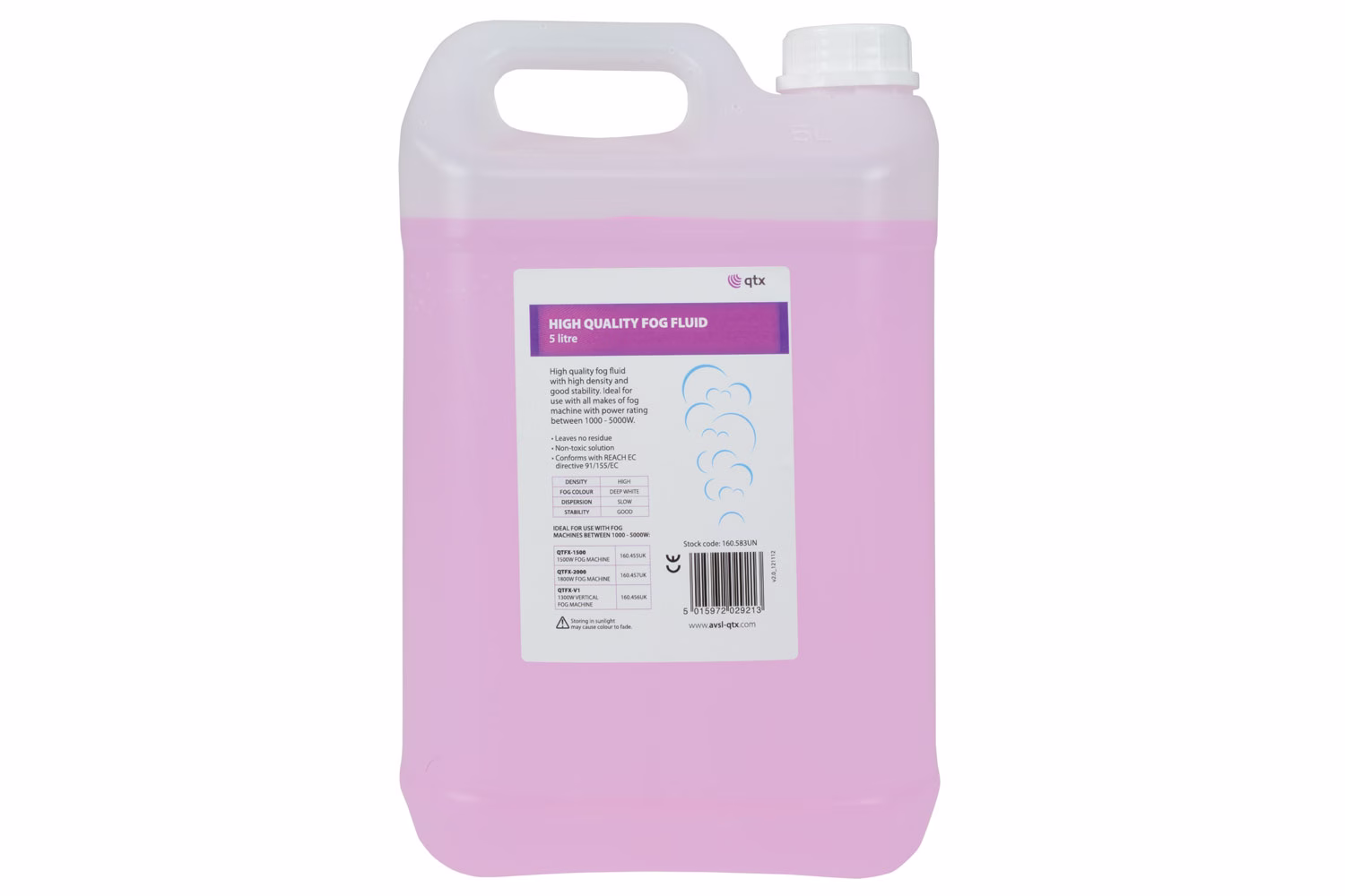 QTX náplň do výrobníků mlhy růžová, 5L - Obrázek 3
