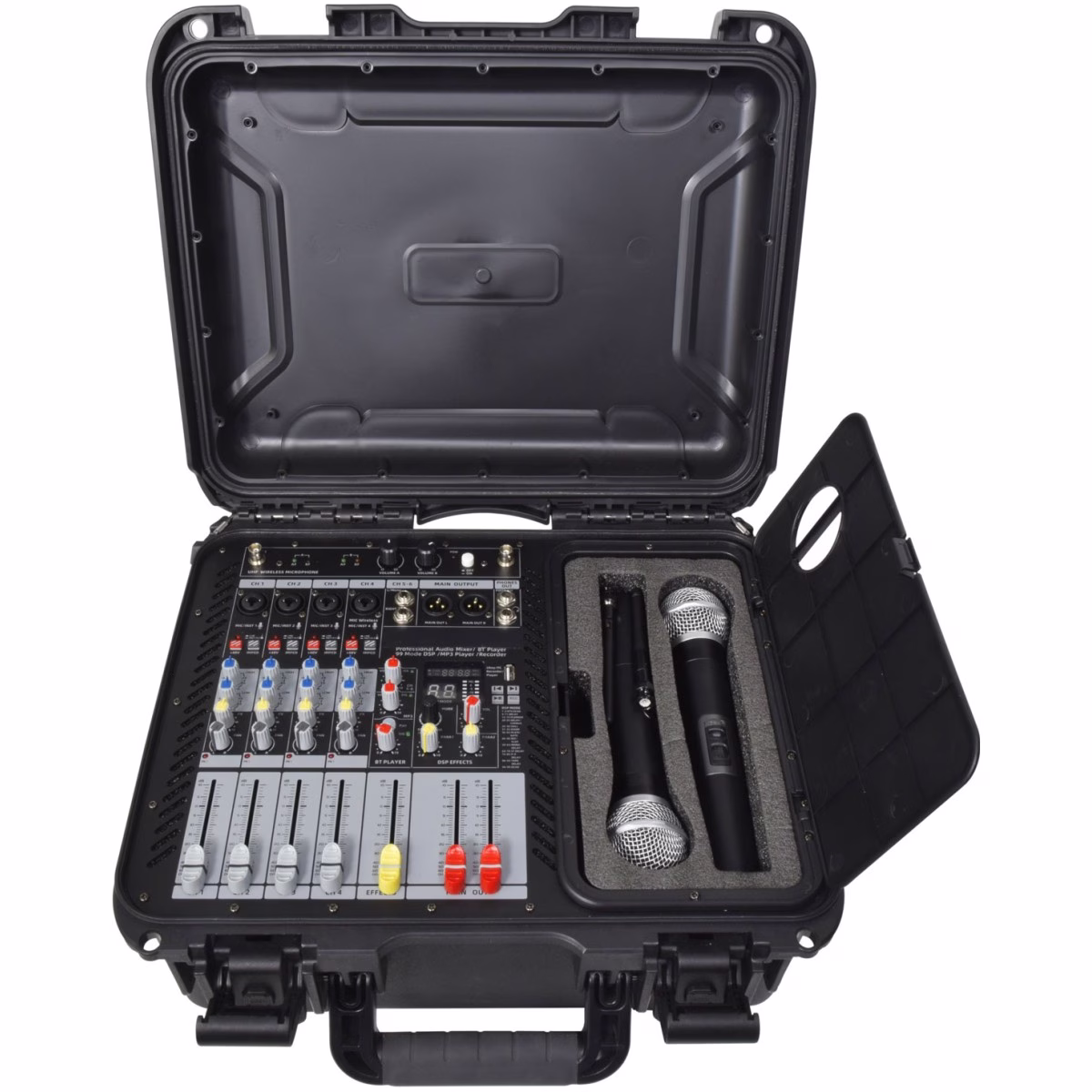 Citronic FLITE-600 aktivní mixážní pult 2x 300W, 2x UHF mikrofon, DSP efekty