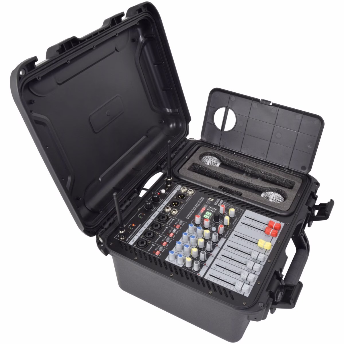 Citronic FLITE-600 aktivní mixážní pult 2x 300W, 2x UHF mikrofon, DSP efekty - Obrázek 5