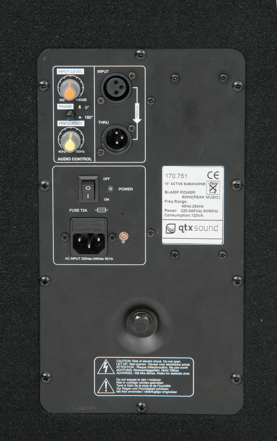 QTX SMWA15 PA aktivní 15" subwoofer - Obrázek 3