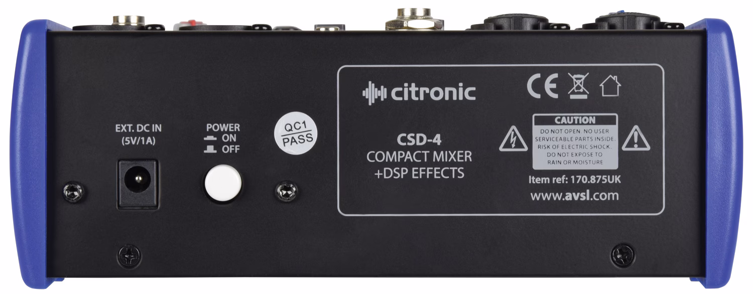 Citronic CSD-4 Kompaktní mixážní pult s Bluetooth a DSP - Obrázek 10