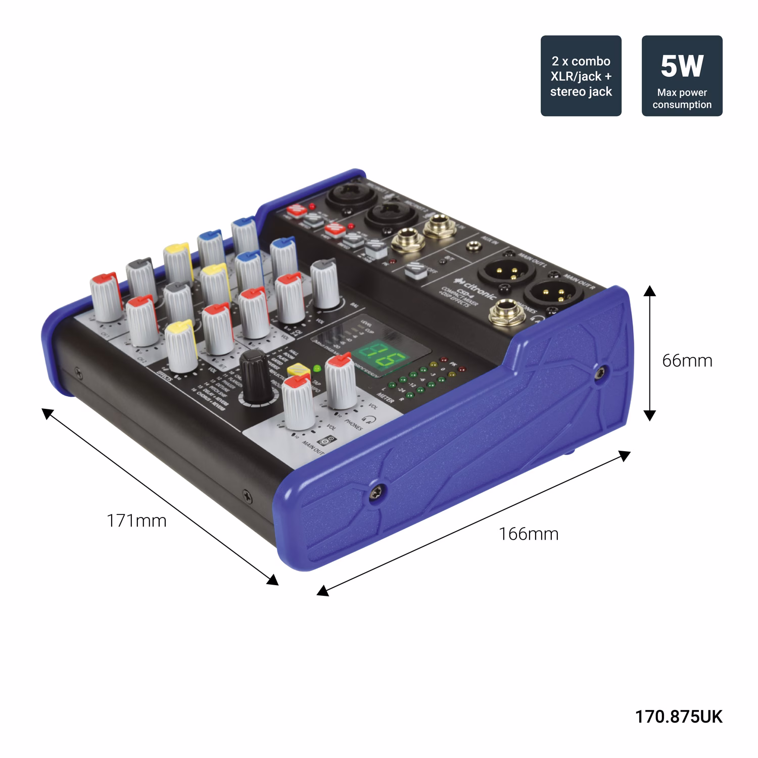Citronic CSD-4 Kompaktní mixážní pult s Bluetooth a DSP - Obrázek 14