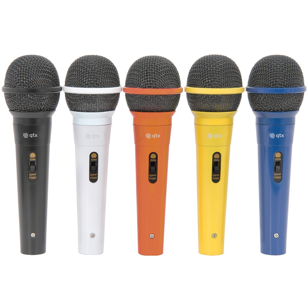 QTX sada dynamických mikrofonů XLR, 5 barev