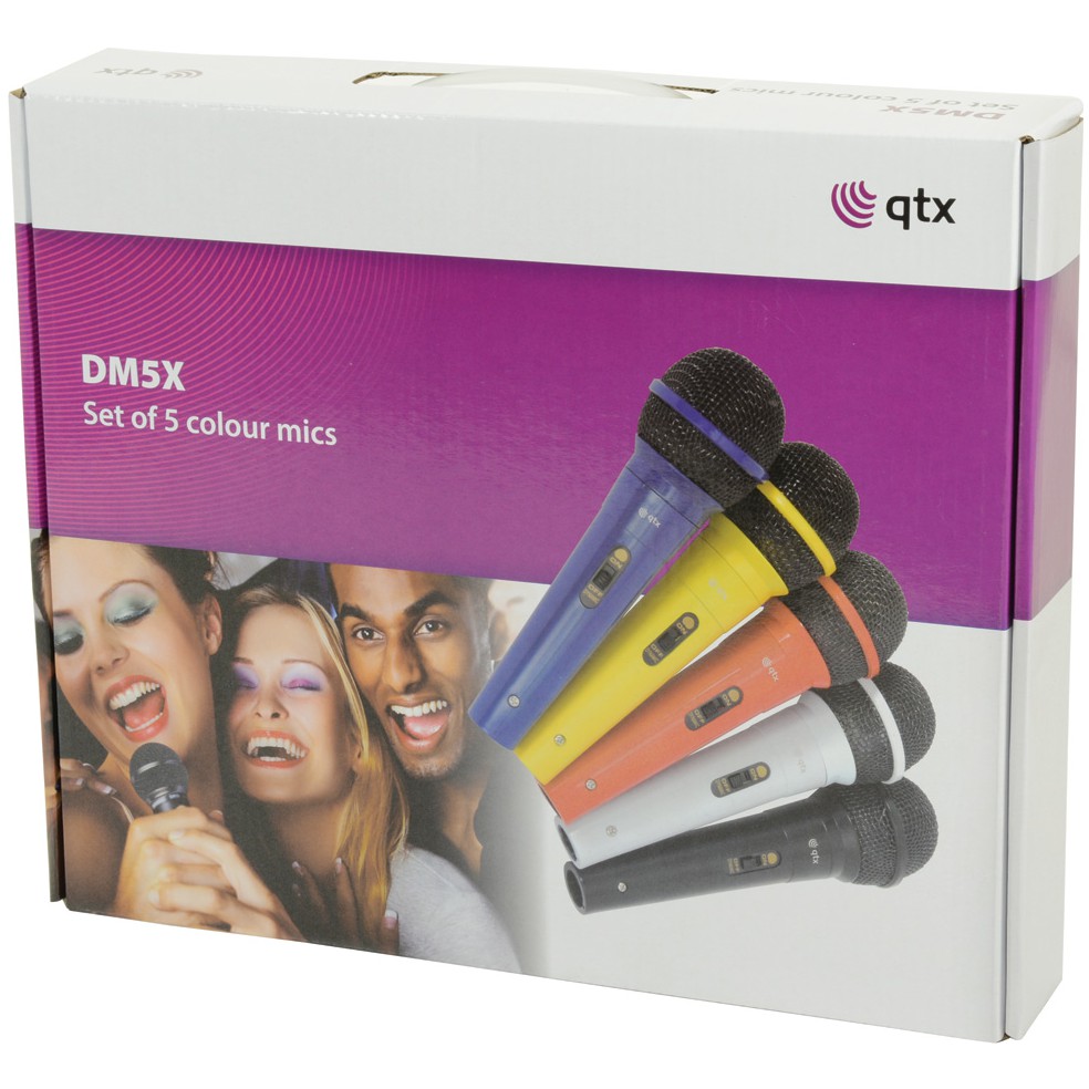 QTX sada dynamických mikrofonů XLR, 5 barev - Obrázek 4