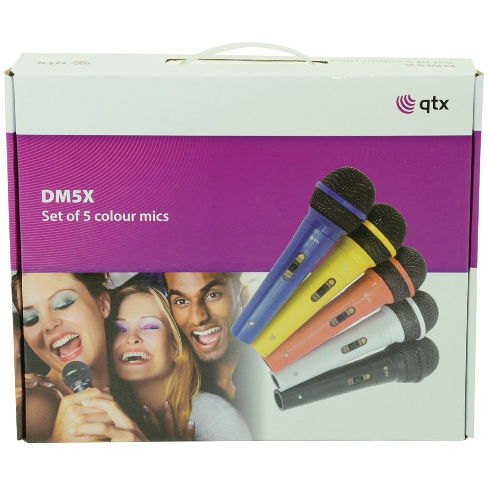 QTX sada dynamických mikrofonů XLR, 5 barev - Obrázek 5
