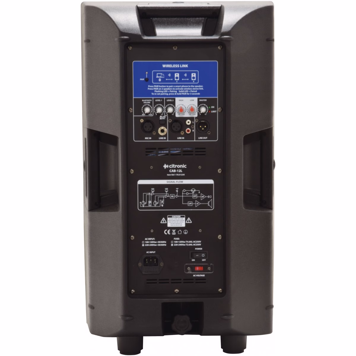 Citronic CAB-12L, aktivní 12" reprobox BT, 300W - Obrázek 12