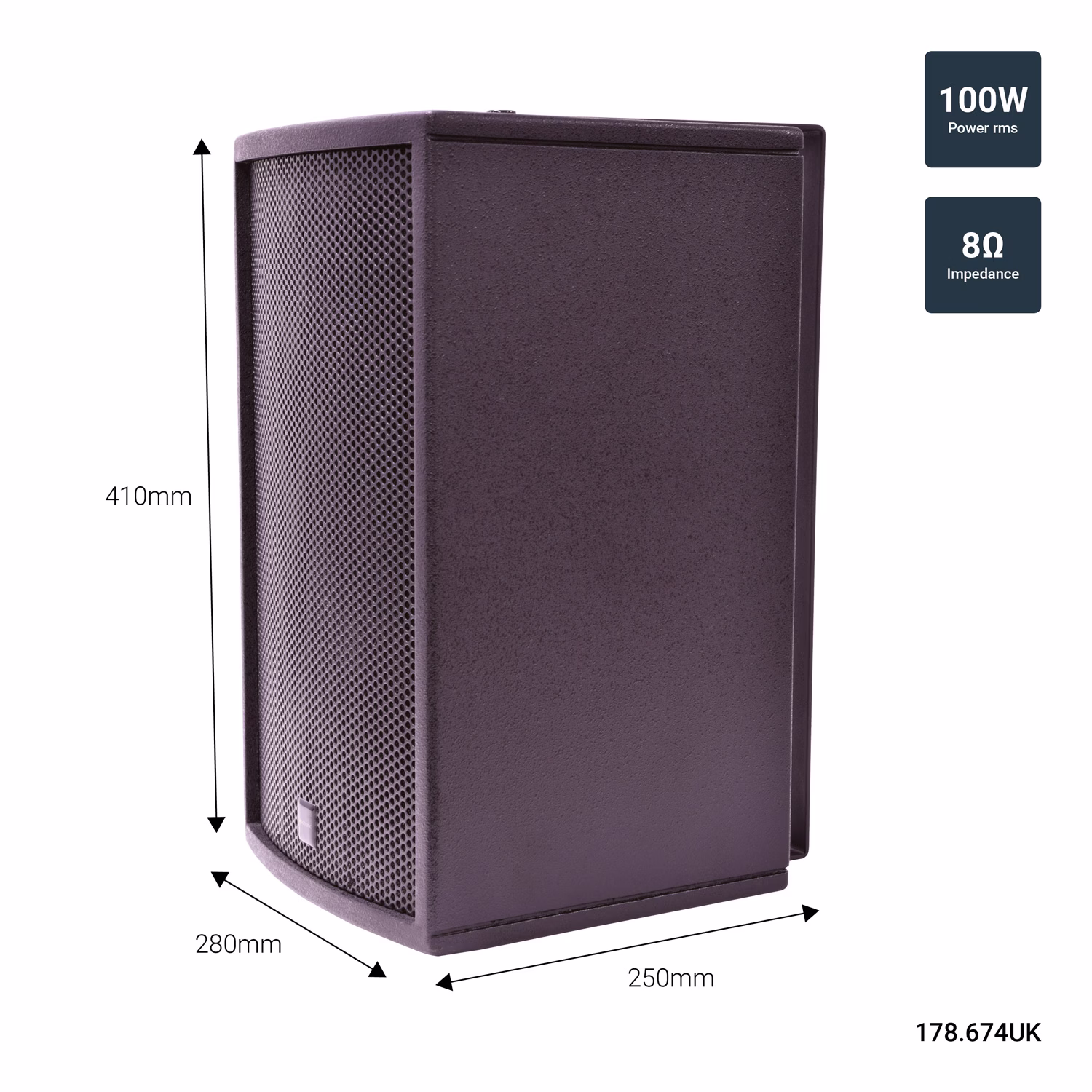 Citronic CS-810B, pasivní 8" reprobox, 100W - Obrázek 10