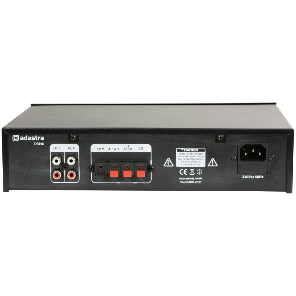 Adastra DM40, digitální 100V mixážní zesilovač, 40W, BT/MP3/FM - Obrázek 3